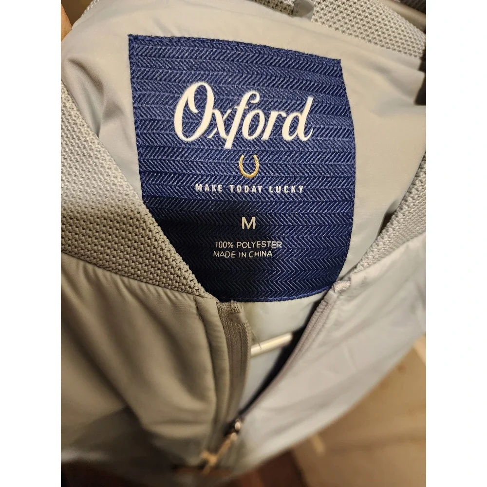 Oxford Watkins Mixed Media Vest Quarry Gray Size Medium Mens Water Repellent New